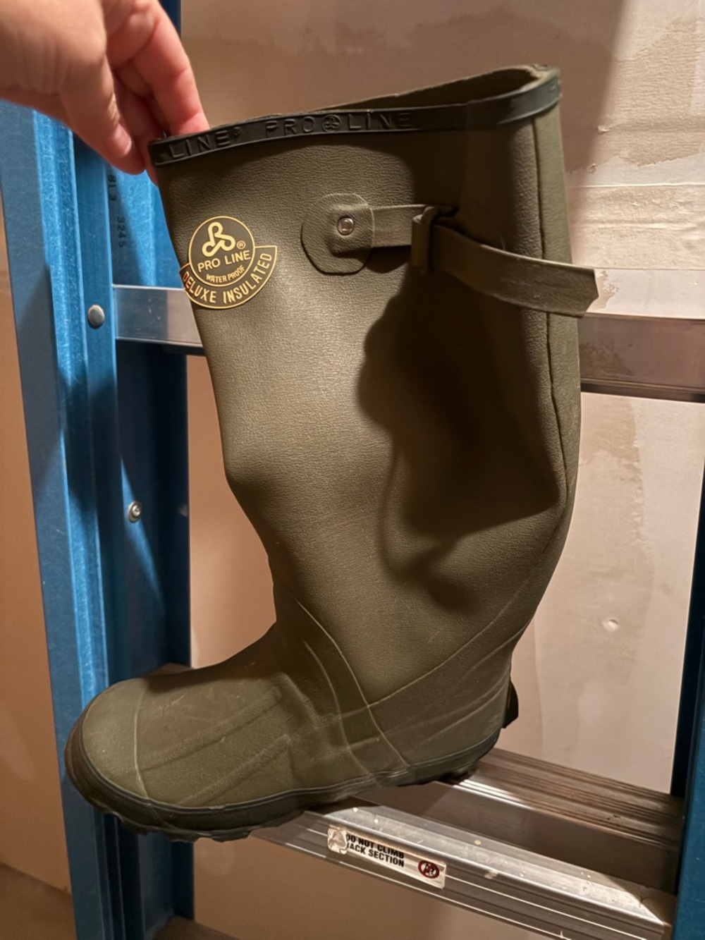 Pro Line Olive Green Insulated Rubber Boots